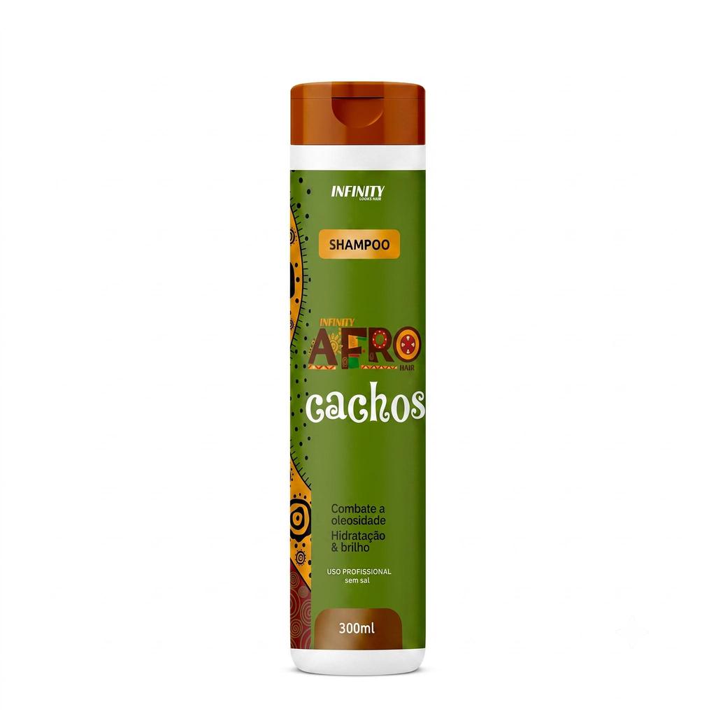 Shampoo Cachos Afro Nutritivo com Óleos 300ml Nutrição Profunda e Brilho Envio Hoje