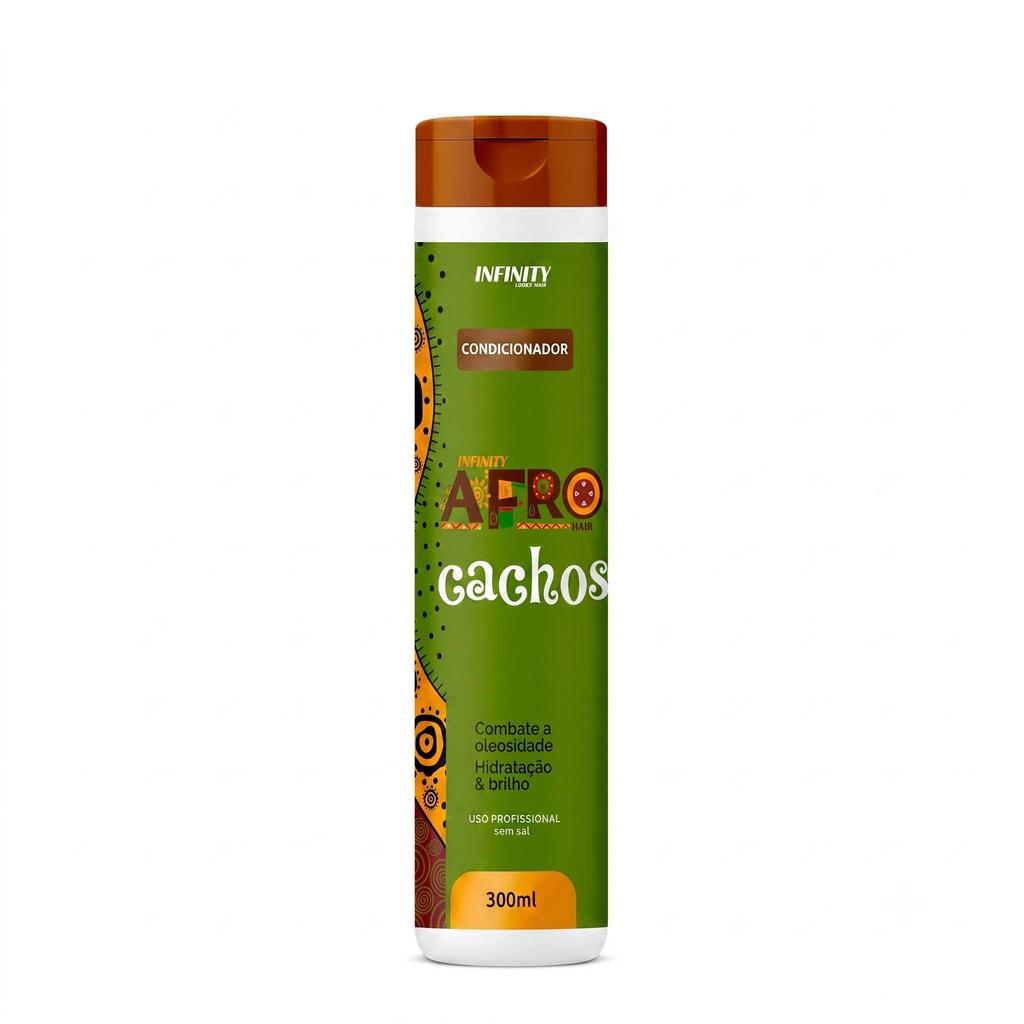 Condicionador Cachos Afro Nutritivo 300ml Hidratação Profunda e Brilho Envio Hoje