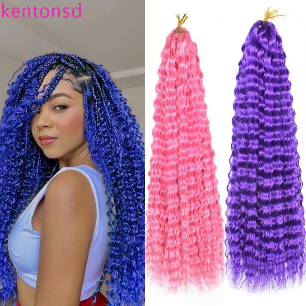 Cabelo De Crochê Sintético KENTONSD , Cachos Afro Ombre Com Torção Profunda , Encaracolado