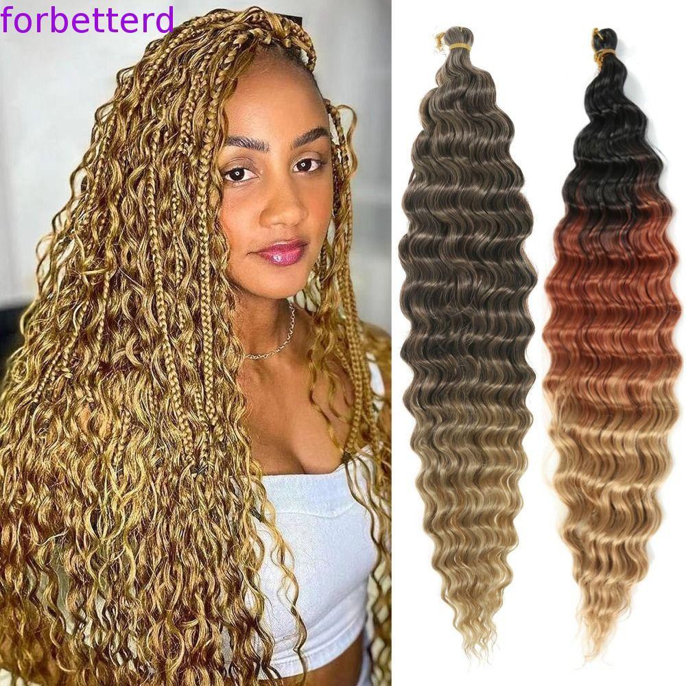 Cabelo De Crochê Torcido , Extensão De Trança De Onda Profunda Encaracolado Afro , Sintética Ombre Freetress
