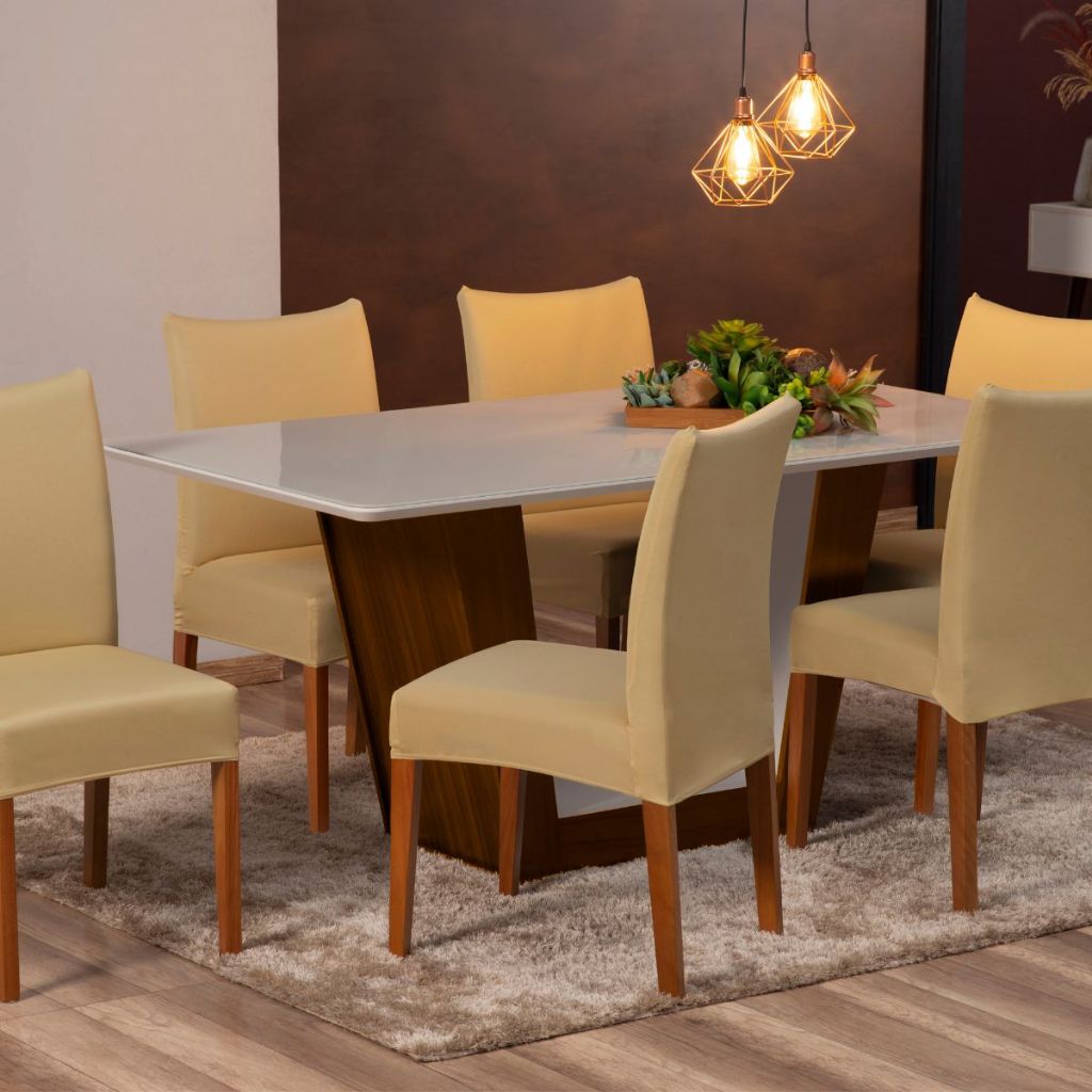 Capa de Cadeira Kit 4 unidades Para Jantar Cores Malha Gel Sala Importada Spandex
