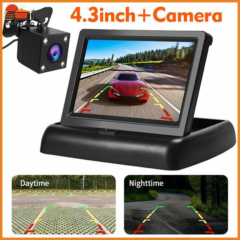 TSBR Carro 4.3 Polegadas Desmontagem E Display Staing Car Van HD Câmera De 4 Luzes Sistema Visual De Imagem Reversa .