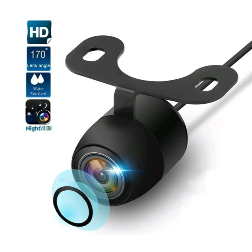 Câmera de Ré Borboleta Universal HD 170 Graus Visão Noturna Colorida 12V à Prova D'água Carro Caminhonete Van