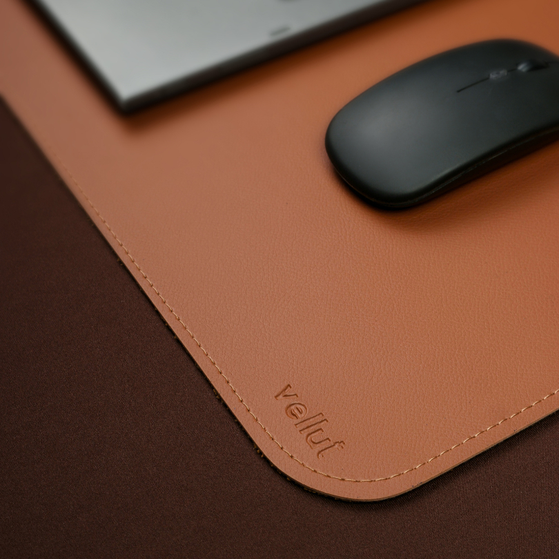 Mouse Pad Desk Pad Grande vellut  70x30cm em Couro Ecológico Base Antiderrapante Premium Escritório