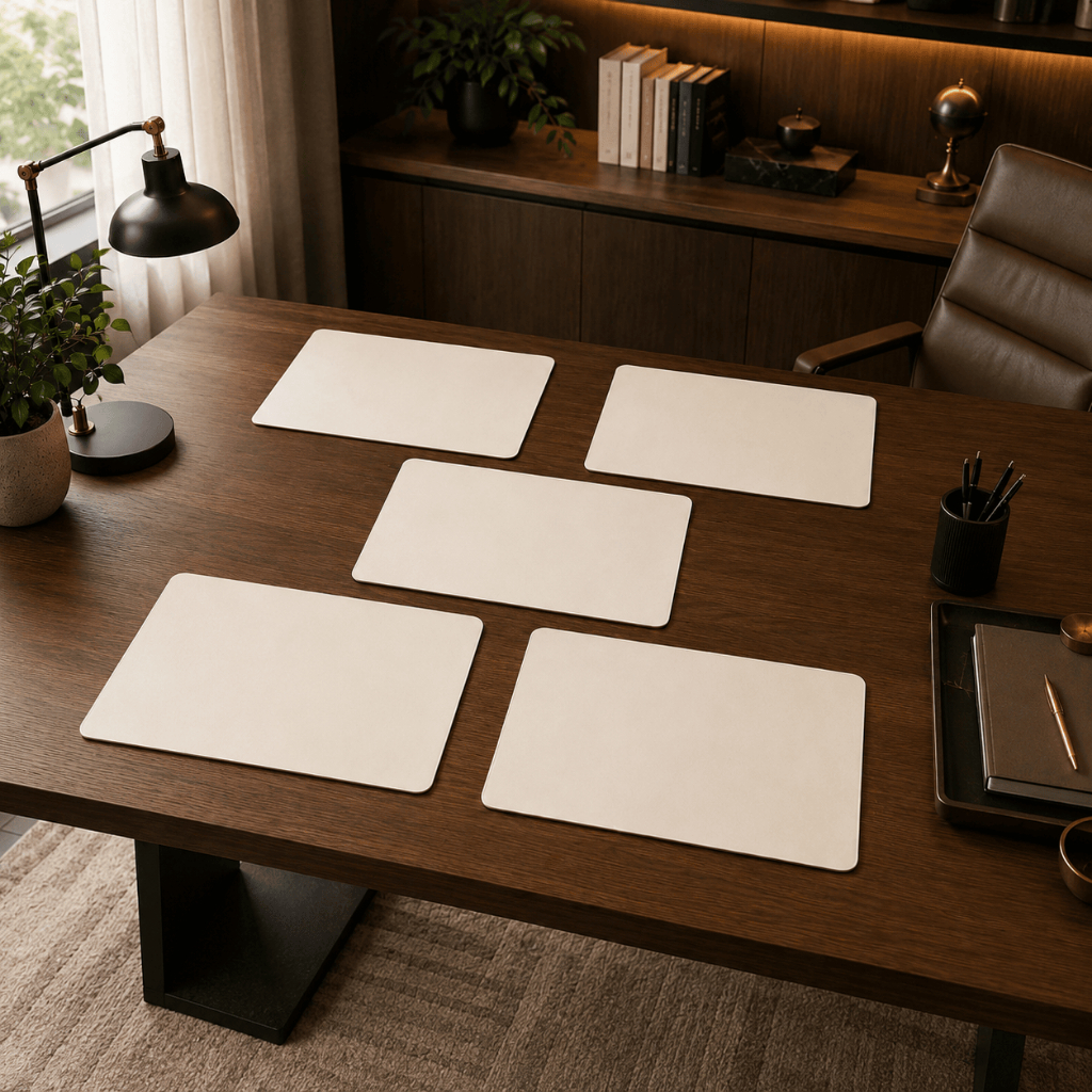 Kit Desk Pad Home Office Base de Mesa Grande com Acabamento Premium Organizador de Mesa Escritório