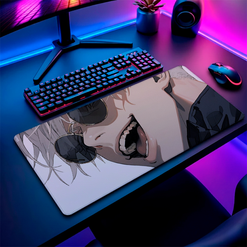 Mousepad Gamer/ Gigante Desk Pad  /  Borda Costurada / Base Antiderrapante / Mousepad 90x40cm