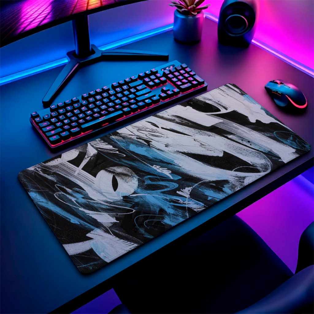 Mousepad Gamer/ Gigante Desk Pad  /  Borda Costurada / Base Antiderrapante / Mousepad 90x40cm