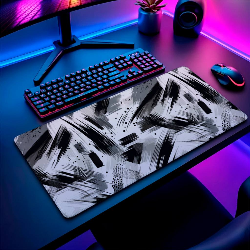 Mousepad Gamer/ Gigante Desk Pad  /  Borda Costurada / Base Antiderrapante / Mousepad 90x40cm