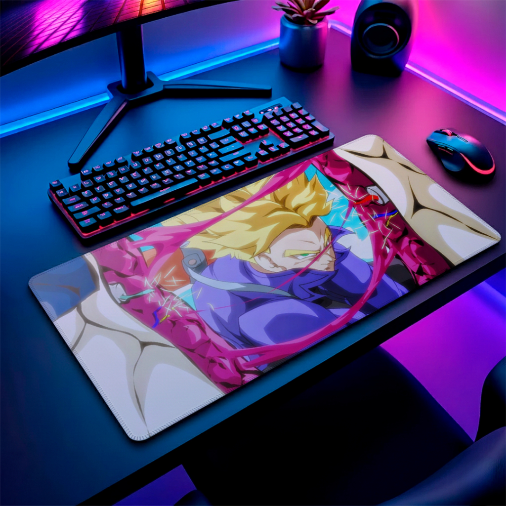 Mousepad Gamer/ Gigante Desk Pad  /  Borda Costurada / Base Antiderrapante / Mousepad 90x40cm / DBZ