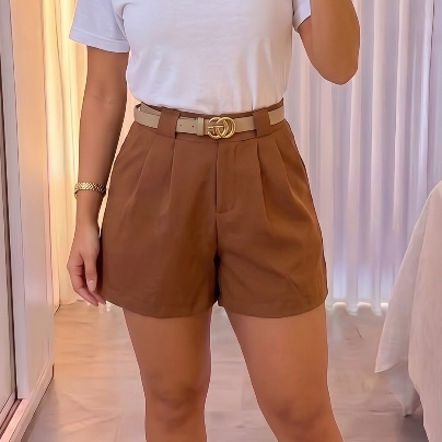 Short Femenino Alfaiataria e Bolso Tendencia!!! nao tem cinto