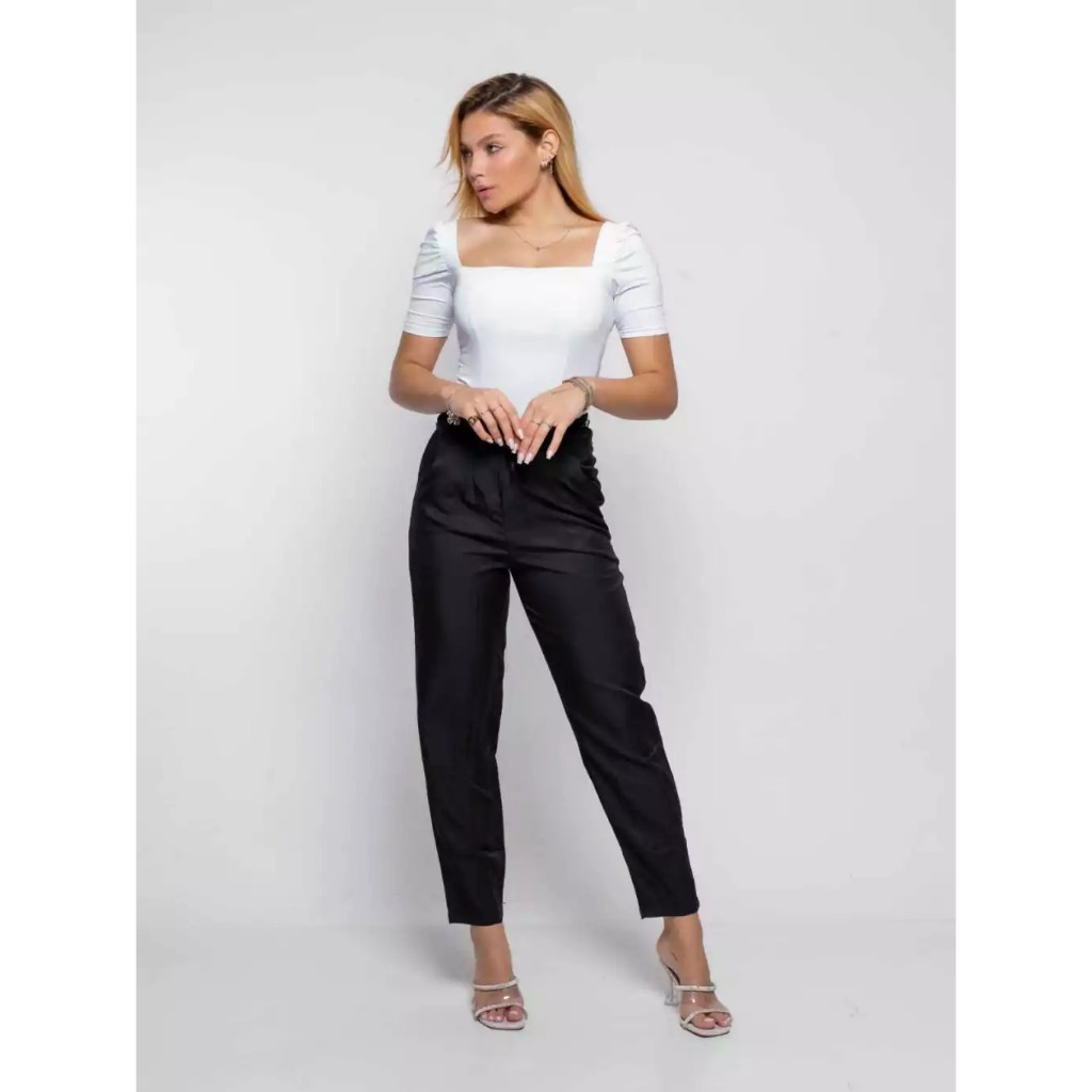 Calça de Cinto com Fivela de Alfaiataria .CL-0020