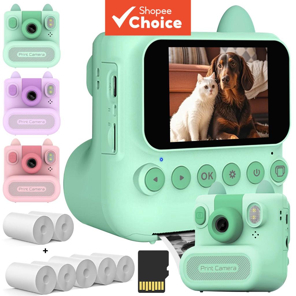 Câmera Digital Infantil Para Crianças 48MP Foto De Alta Resolução 1080P HD Vídeo 16X Zoom Tela De 2.4 Polegadas