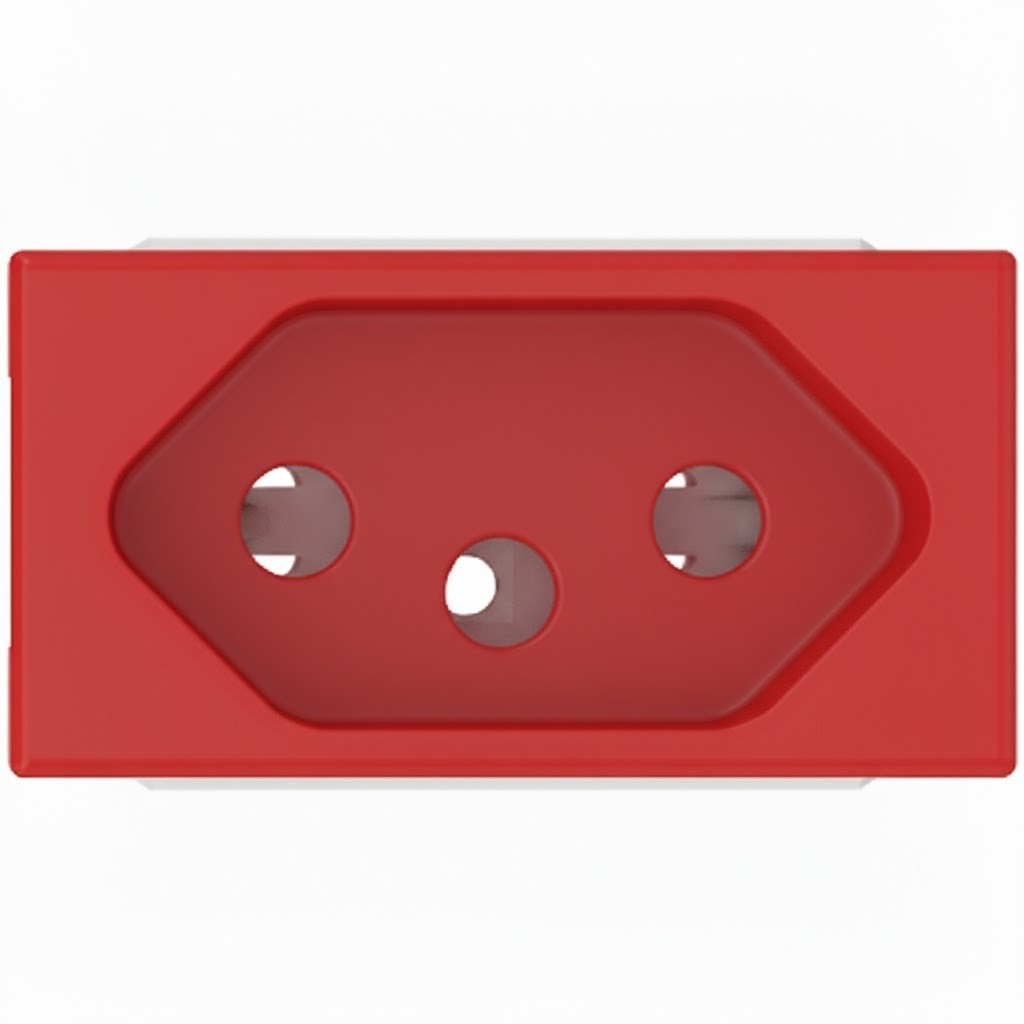 Módulo Tomada Orion 2Polos+Terra 10A Vermelho - S70202134