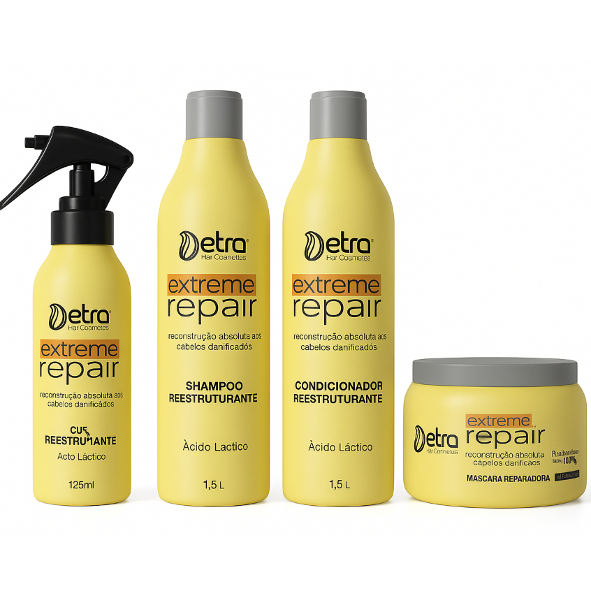 Kit Extreme Repair Profissional 4 Passos - Detra Hair Cosmeticos