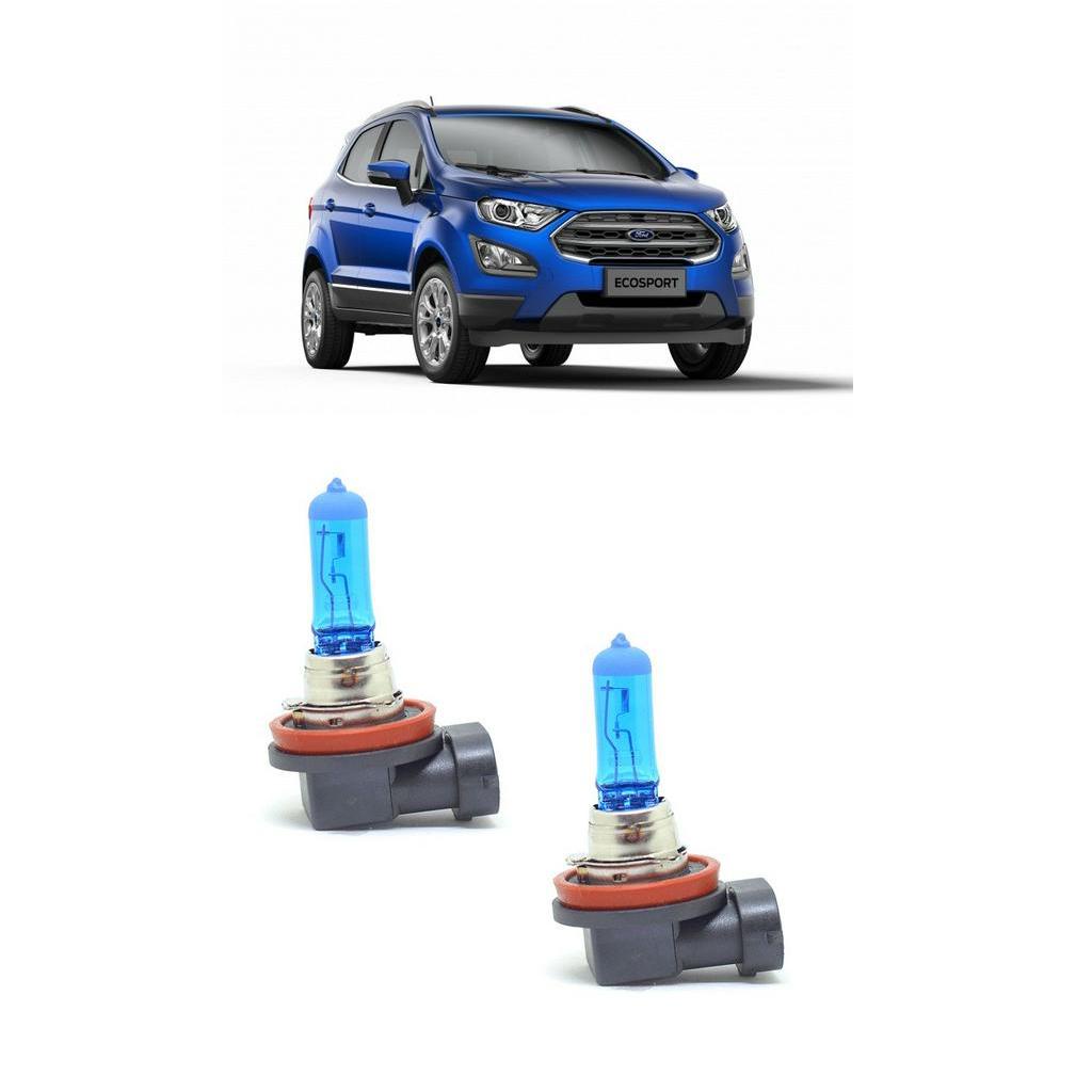Par Lampada Super Branca Farol de Milha Ecosport 2018 2019 2020 8500K H11 12v/55w