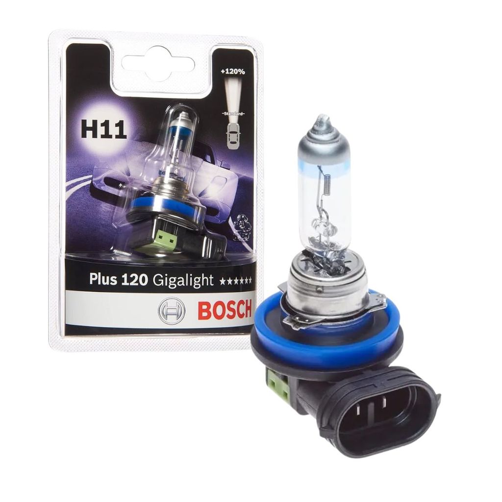 LÂMPADA BOSCH FAROL H11 HALÓGENA GIGA LIGHT PLUS 120 55W 12V UNITÁRIA