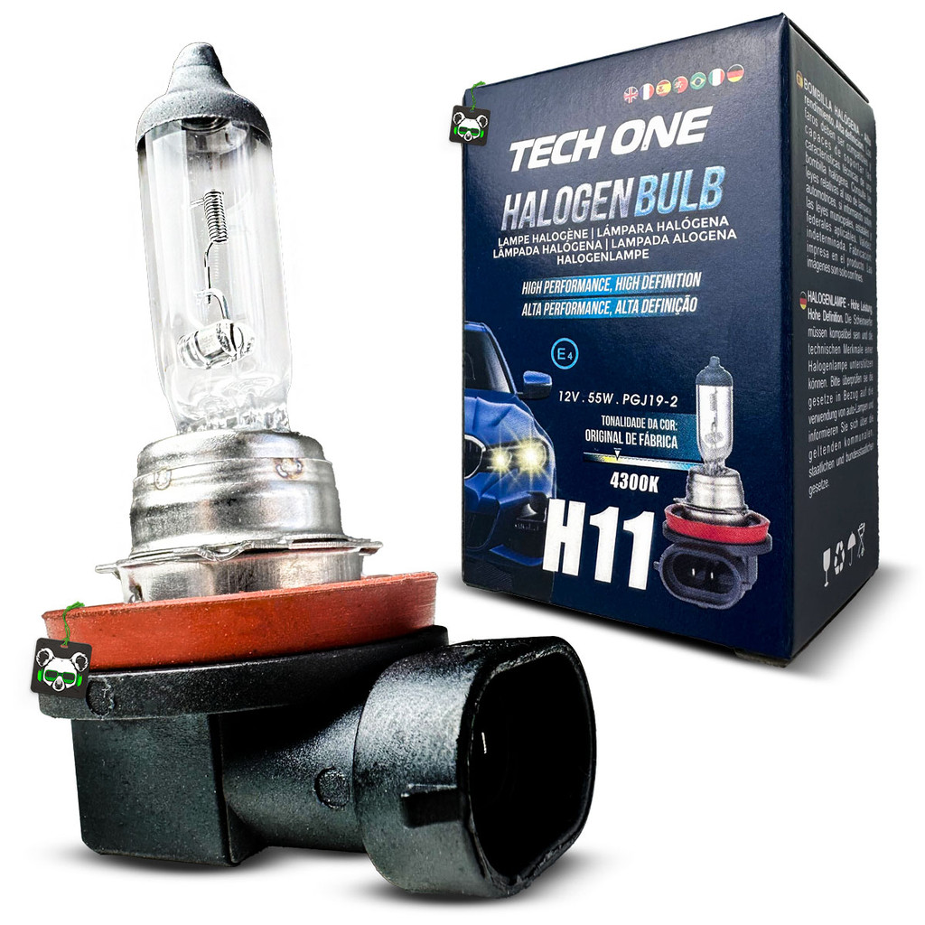 Lâmpada Halógena Encaixe H11 4300k 12v 55w Techone