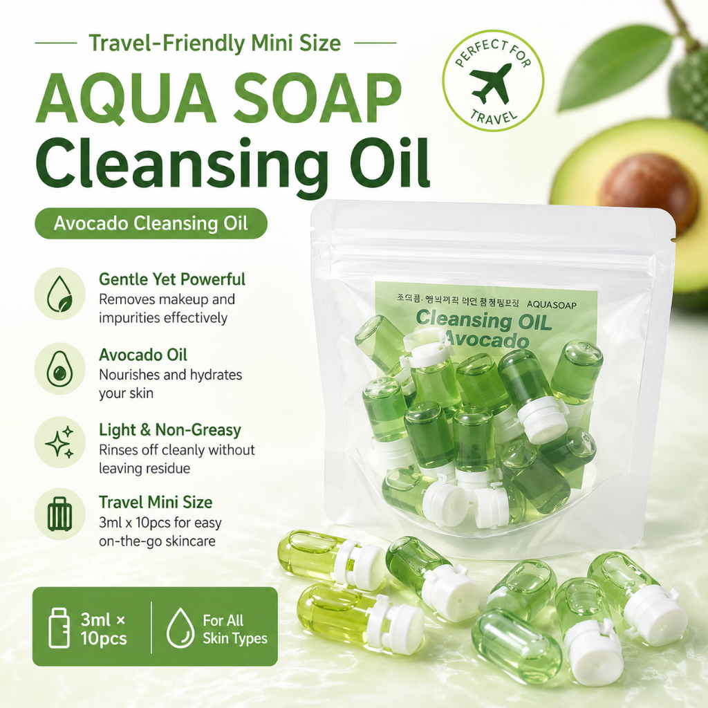 AQUA SOAP Travel Mini Óleo De Limpeza , 3ml x 10pcs/Coreano/Tamanho De Viagem/100 % Autêntico Da MoodShop