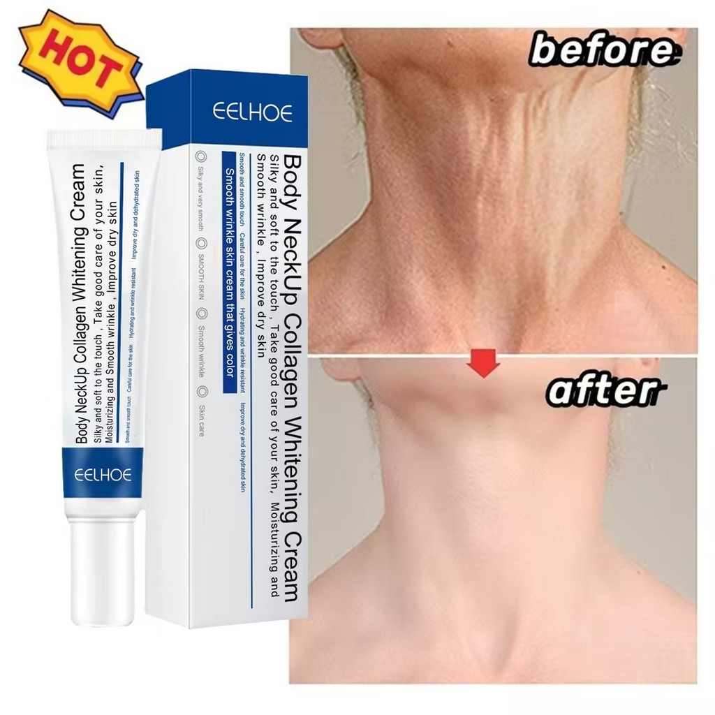 EELHOE Pescoço Anti-Rugas Creme Remoção De Envelhecimento F irm Clareamento Iluminar Hidratante Cuidados Com A