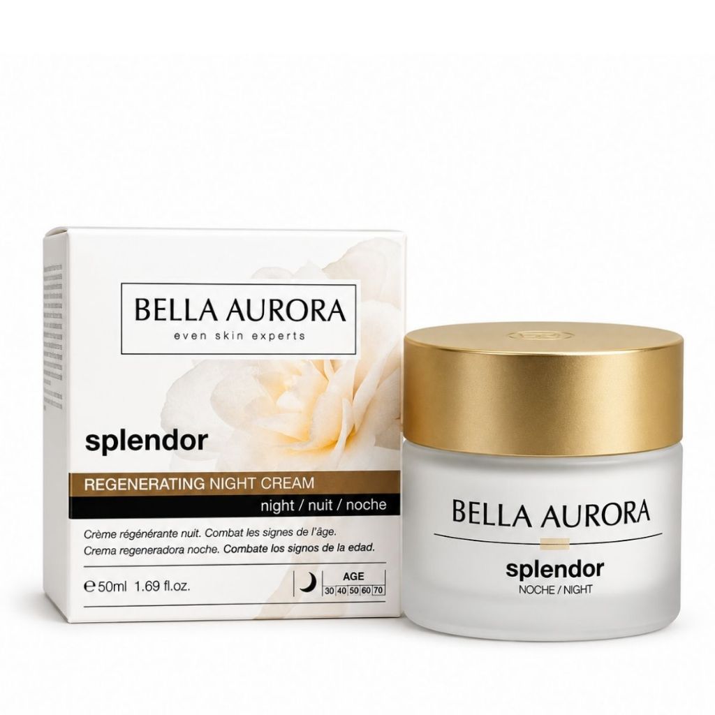 Creme Facial Splendor Regenerador Noite Antienvelhecimento Antirrugas 50g Bella Aurora