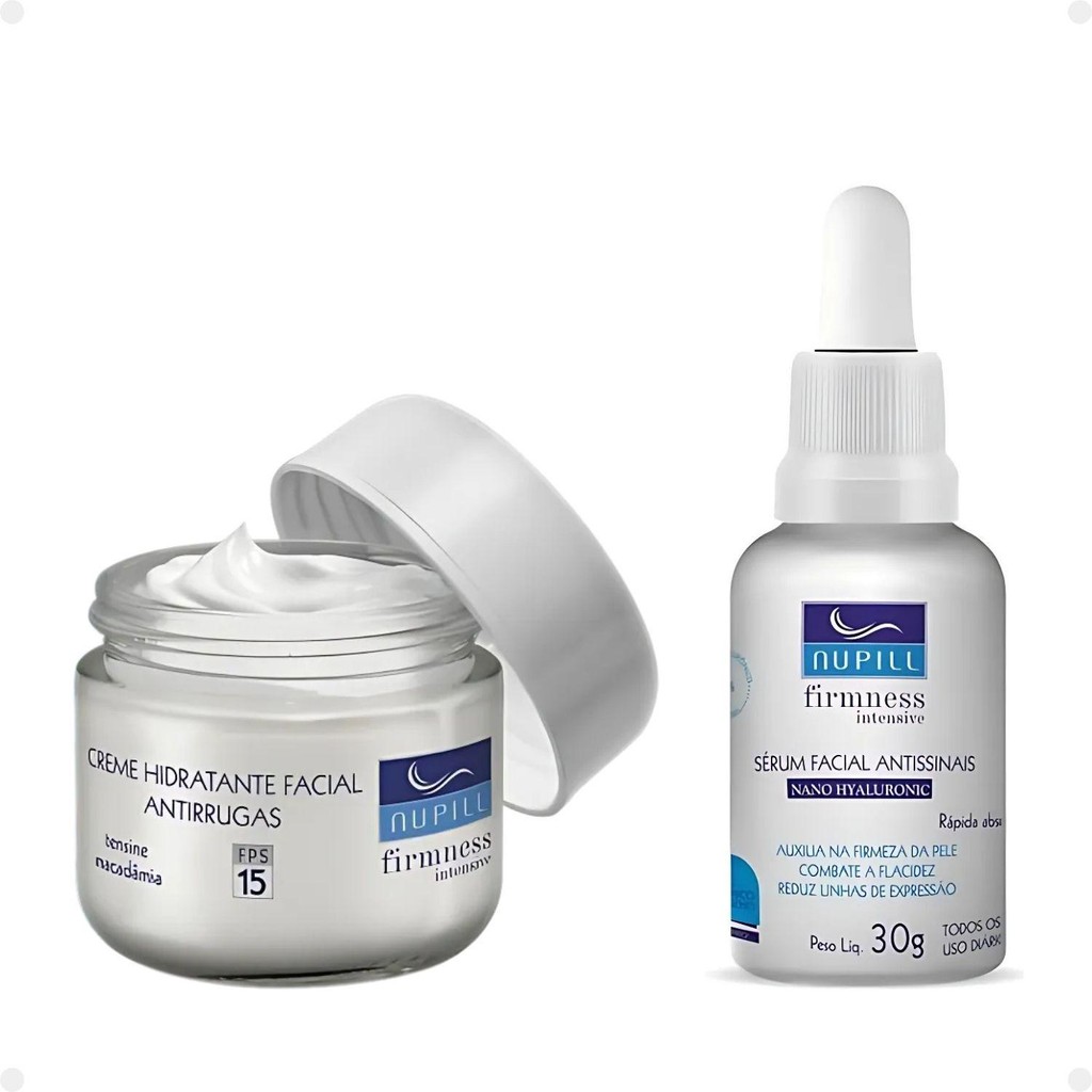 Kit Nupill Firmness Intensive: Creme Antirrugas e Sérum Antissinais