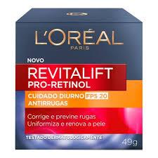 Creme Facial Antirrugas L'Oréal Paris Revitalift Retinol FPS 20, 49g