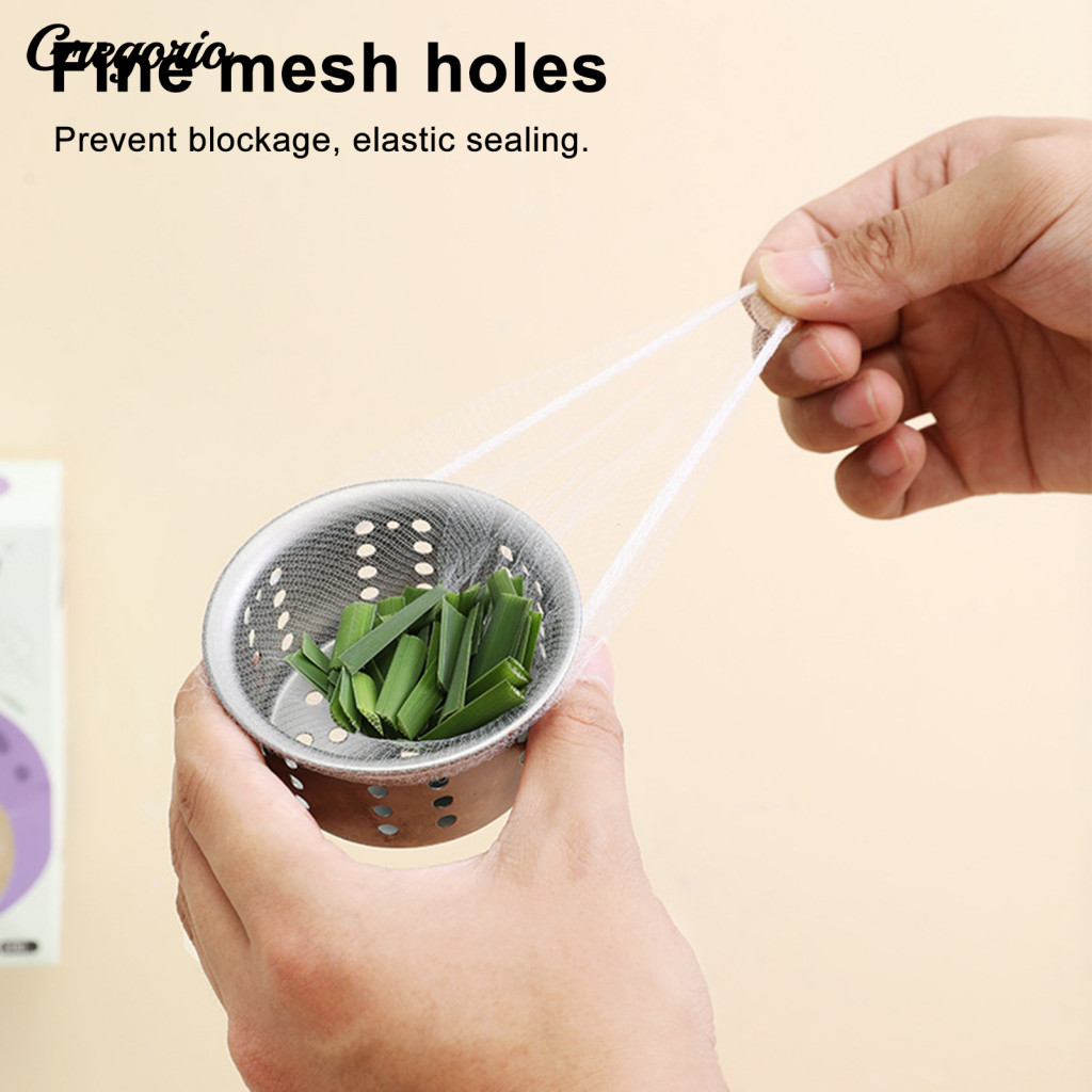 Kitchen Sink Strainer Mesh Plastic Wire Design Blocks 100pcs Disposable Drain Filters Bags Anti-clog Hair Food Residue C
