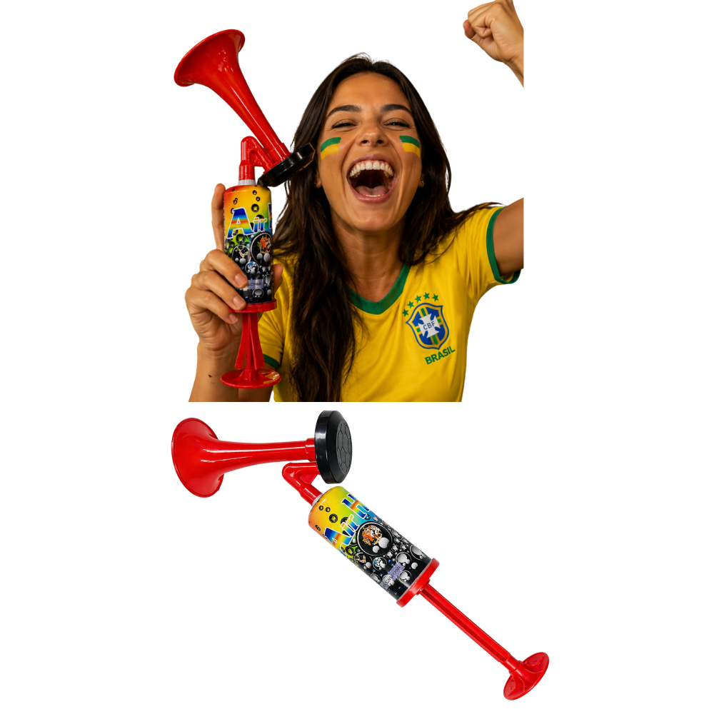 Corneta Manual Air Horn com 1 Unidade Som Alto para Festas Eventos e Ideal Para Torcidas