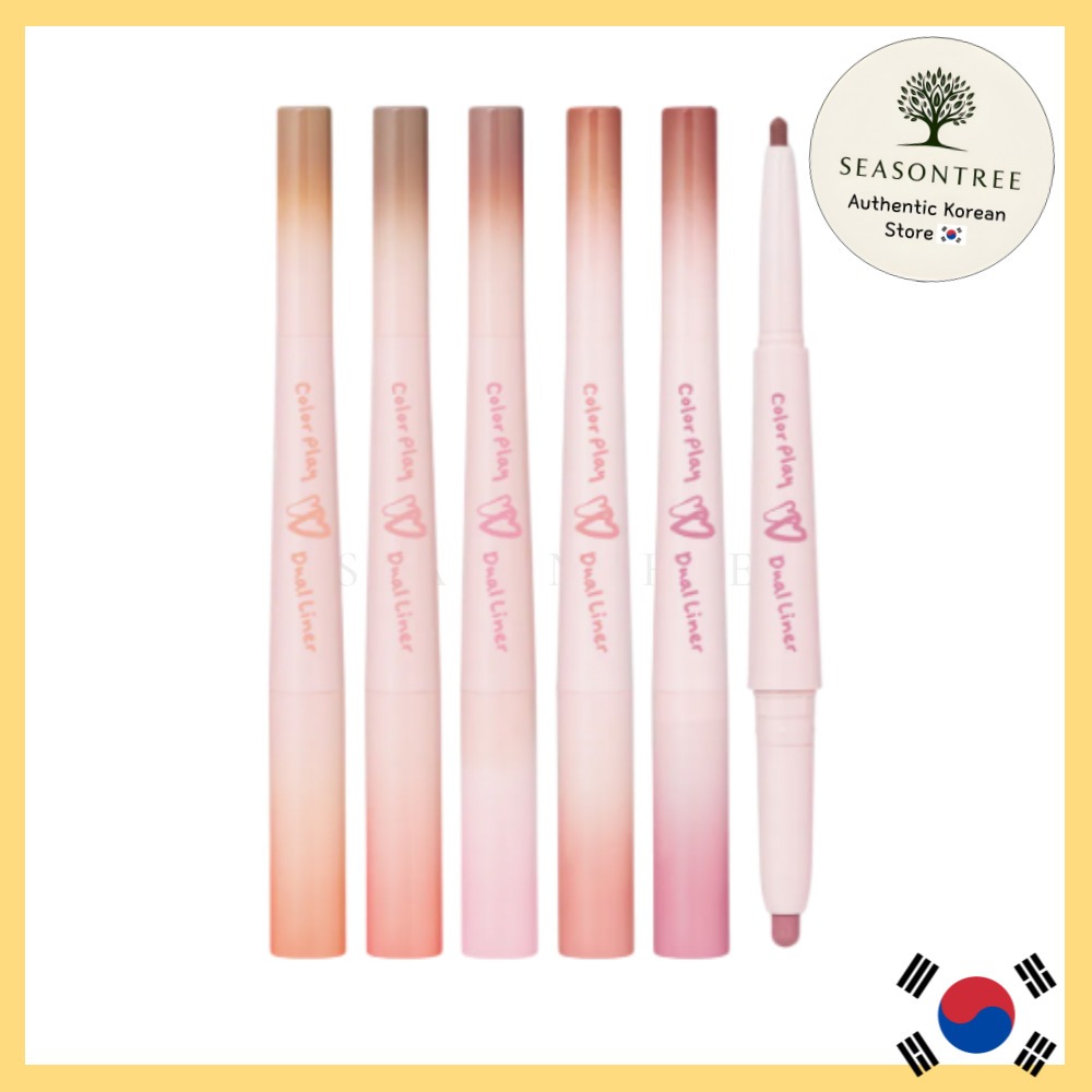 [2aN] Color Play Dual Liner – 5 Cores Mel Pêssego/Bebe Pink/Taro Bunny/Rosy Candy/Popping Berry