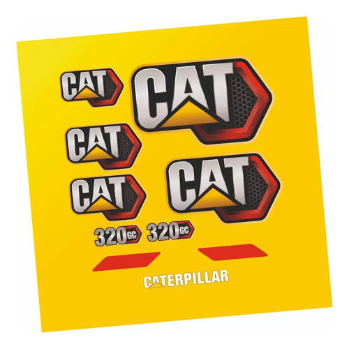 Adesivos Escavadeira Hidráulica Cat 320gc - Decalques
