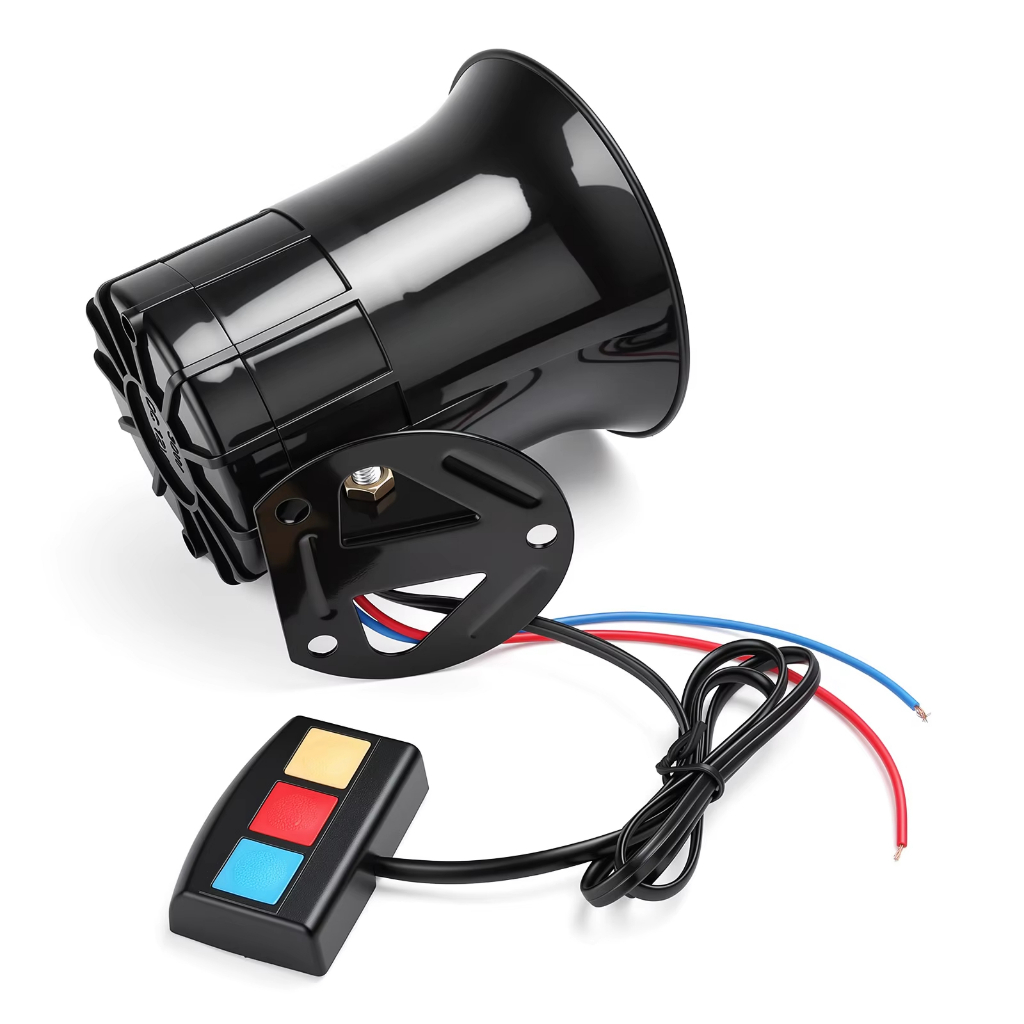 AD 12V Alto-Falante Do Carro Alarme Chifre Tom Som Sirene Automóvel 60W Microfone PA Sistema De Amplificador