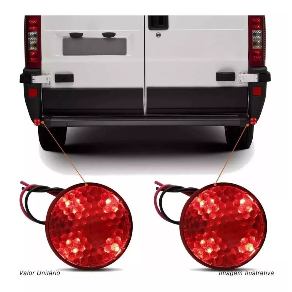 Sirene Piezo Led 6 Tons Techone 12v / 24v Marcha Re Universal