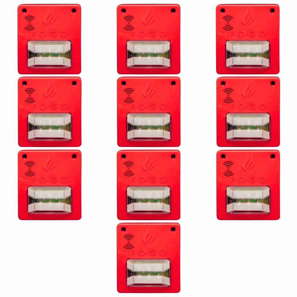 Kit 10un Sirene Audiovisual Convencional Segurimax 12v/24v