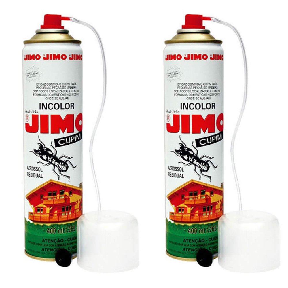 Kit 02 Jimo Cupim Spray 400ml Incolor Mata Cupim E Brocas