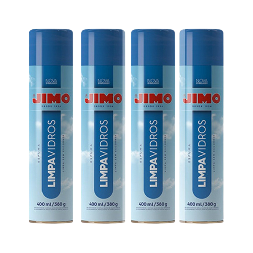 Kit c/ 4 Limpa Vidros Jimo  400ml Limpeza Perfeita