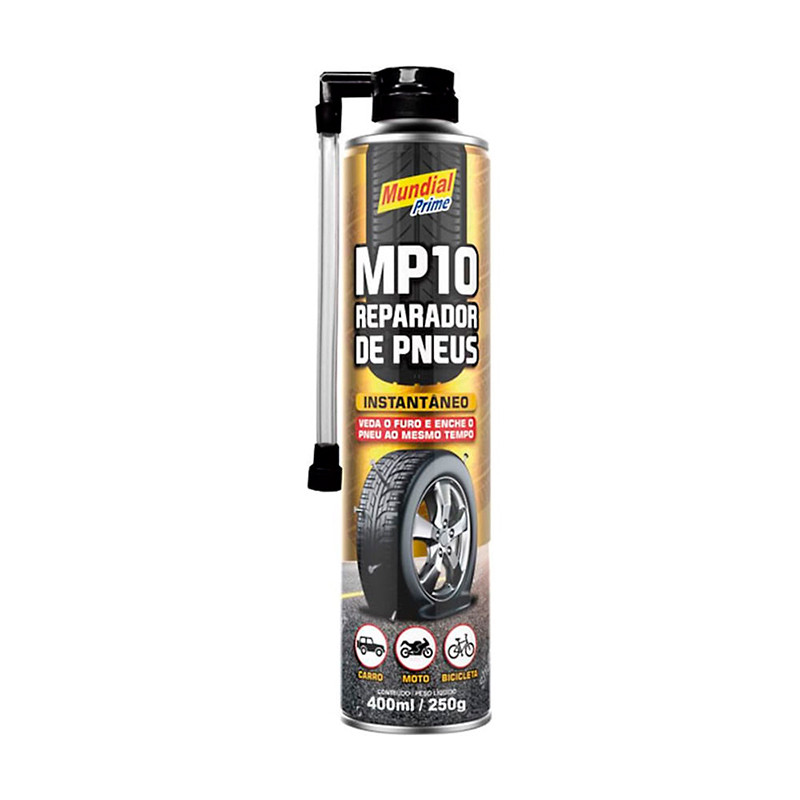 Reparador de Pneu Furado 400ml Mundial Prime MP10