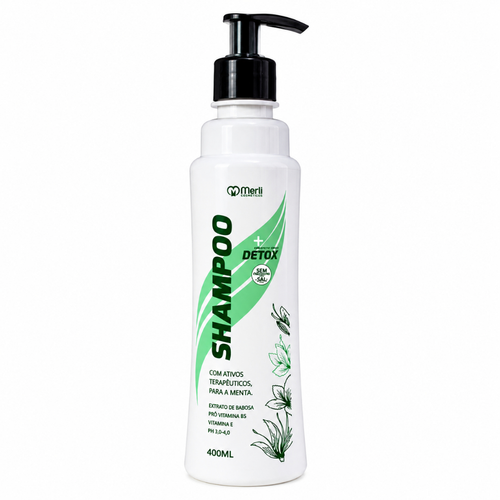 Shampoo Detox Com Argila 400ml Limpeza Profunda