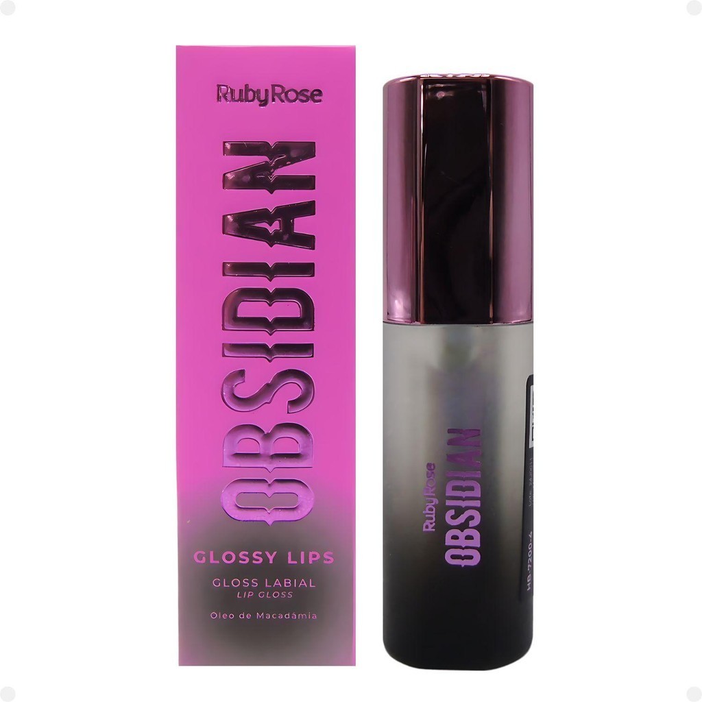 Gloss Labial Ruby Rose Obsidian Glossy Lips Moonstone Hb-7200-4