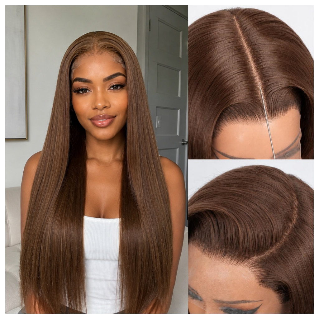 Peruca Frontal De Renda Para Mulheres , Densidade De 180 % , 28 Polegadas , 13 , 4 HD , Cabelo Sintético Resistente Ao C