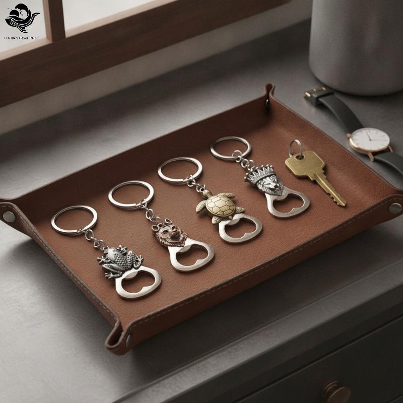 PFG Bonito Animal Forma Abridor De Garrafa Chaveiro Bronze Metal Sapo Lobo Tartaruga Leão Pingente Para Organização Chav