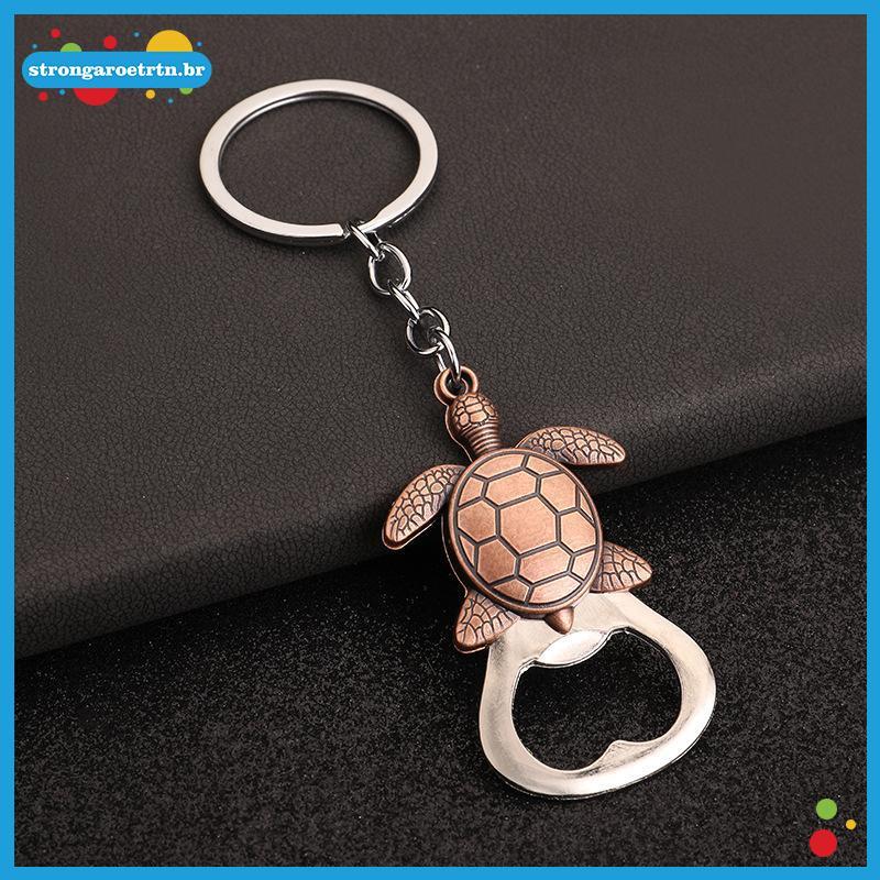 strongaroetrtn Criativo Animal Em Forma De Metal Abridor De Garrafa Chaveiro Sapo Lobo Leão Tartaruga Design Mini Cervej
