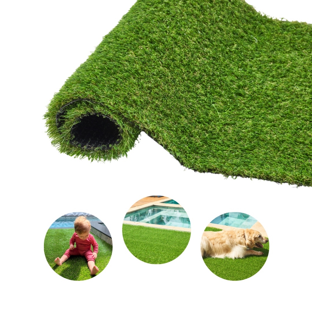 Grama Sintética 30mm Artificial Semelhante Natural Bicolor Soft - 3m² (1,5x2)