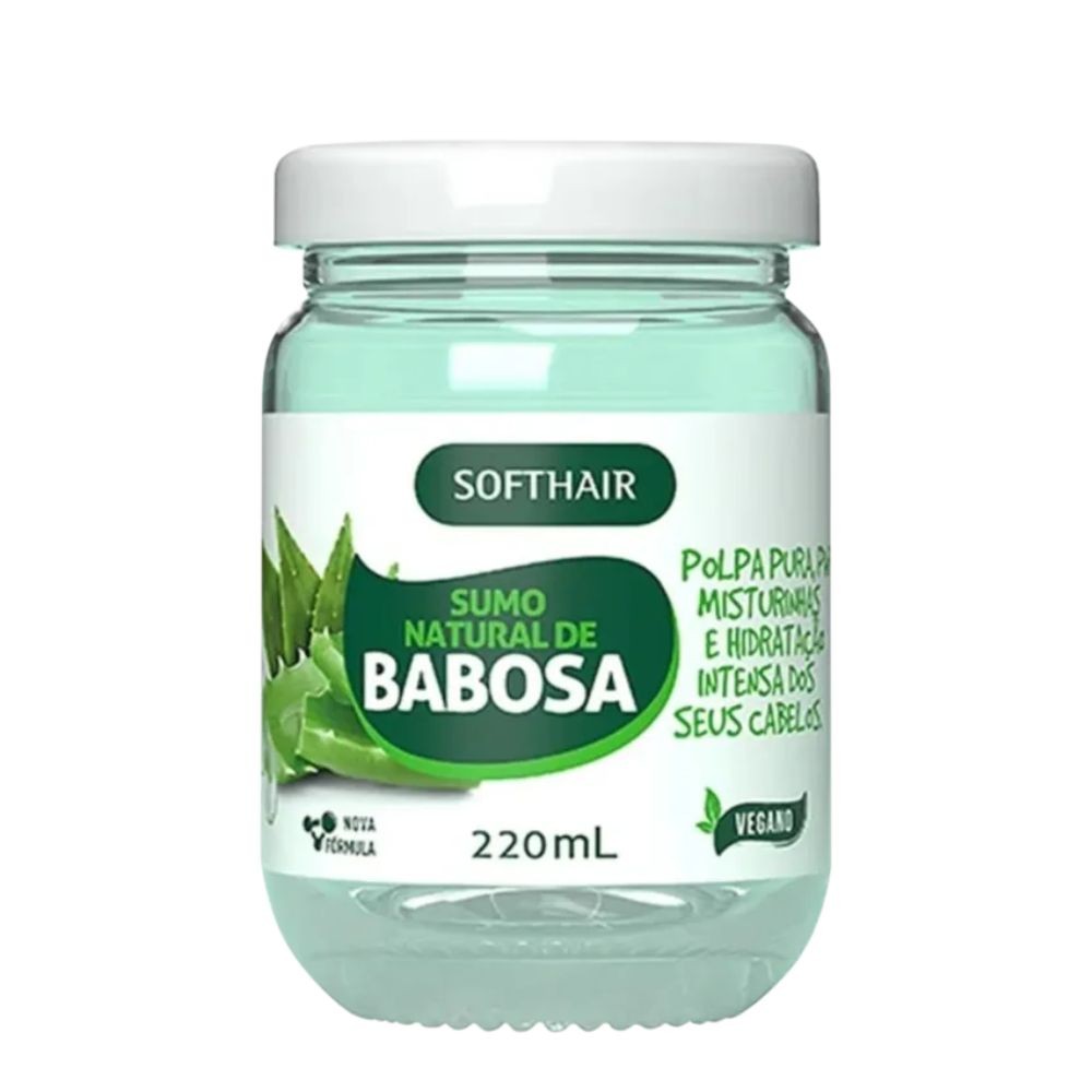 Babosa para o Cabelo Hidratação Sumo Natural Polpa Anti Queda 220ml Soft Hair