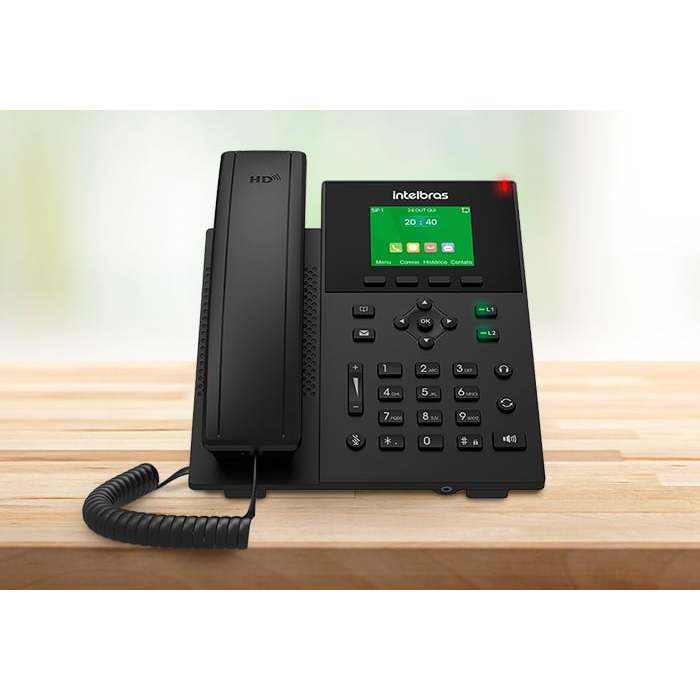 Telefone IP V5501 - 6 contas SIP e interface de rede Gigabit Ethernet - Display de LCD colorido