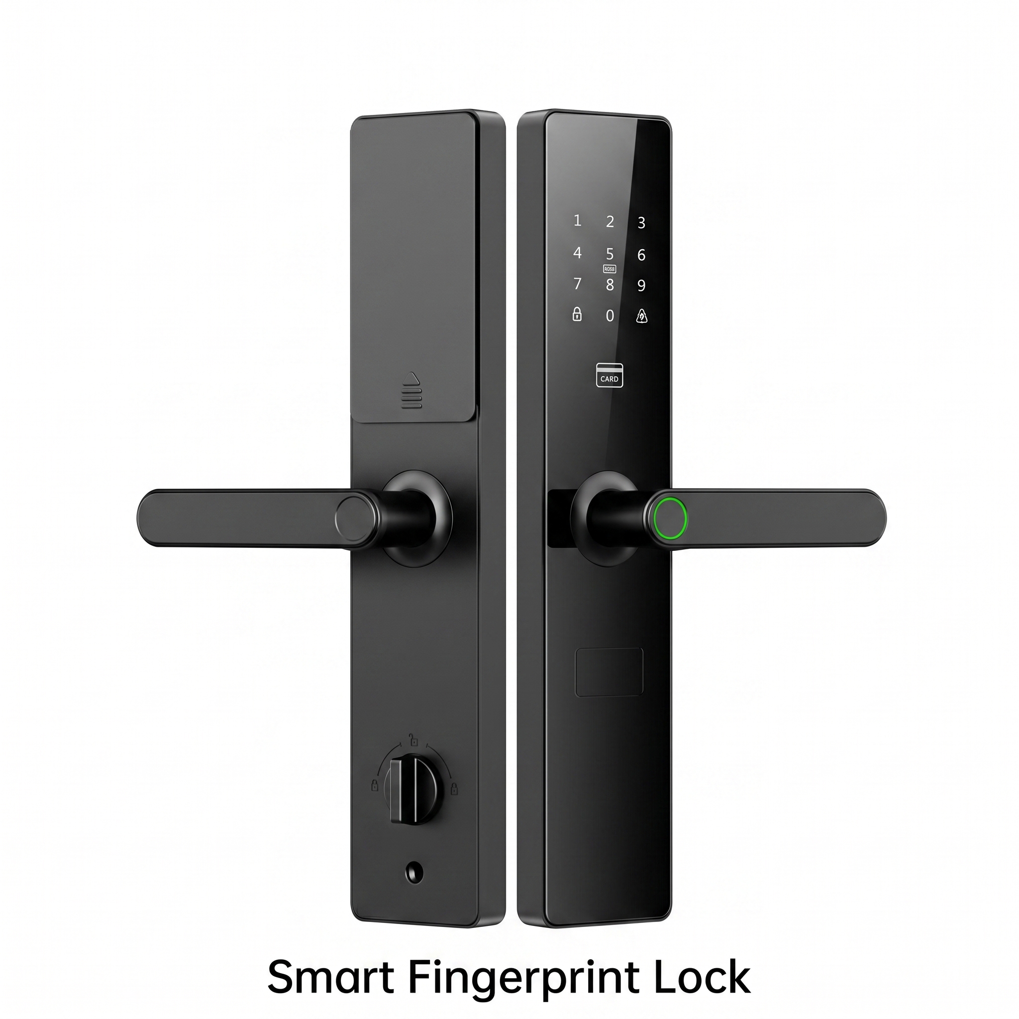Fechadura de Impressão Digital Semi-Automática Inteligente para Porta de Segurança de Apartamento, Casa, Hotel e