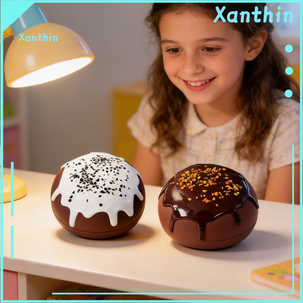 Chocolate Bread Toy Stress Relief Daifuku Cream Squeeze Slow Fidget Ball Soft Simulation Dessert for Kids Adults Cute