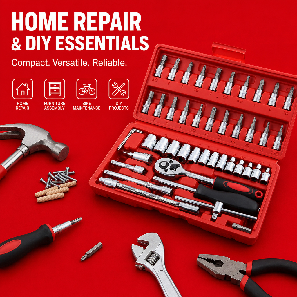 92 Kit Caixa De Toolkit Vermelha Construction Solida Sistema De Armazenamento Ordenado Selagem Contra Poeira Facil