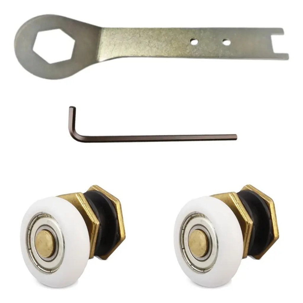 Roldanas Para Box de Vidro 8mm - Rolamento Blindado e Tratamento Anti-Ferrugem