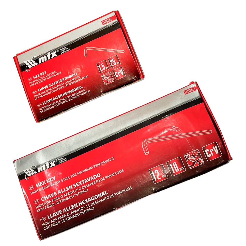 Kit Jogo De Chave Allen Crv De Uso Profissional Varias Medidas Cromo Vanádio Sextavado Caixa Fechada