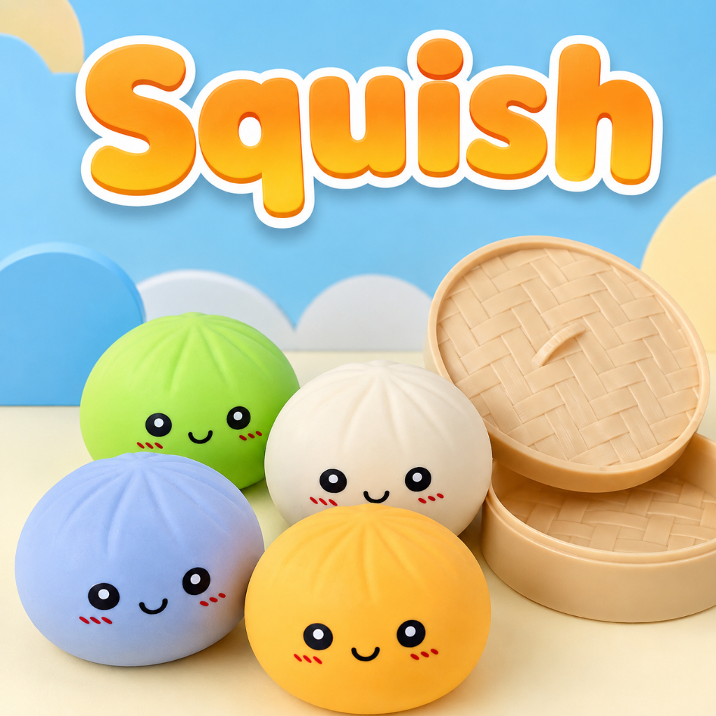 Squishy Bolinho Sensorial Mole Cubo Picolé Estresse Grande Fofo Brinquedo Caixa Misteriosa Squeeze
